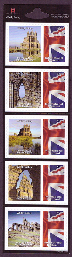 (image for) UK0091 Whitby Abbey Universal Mail Stamps Dated: 12/13